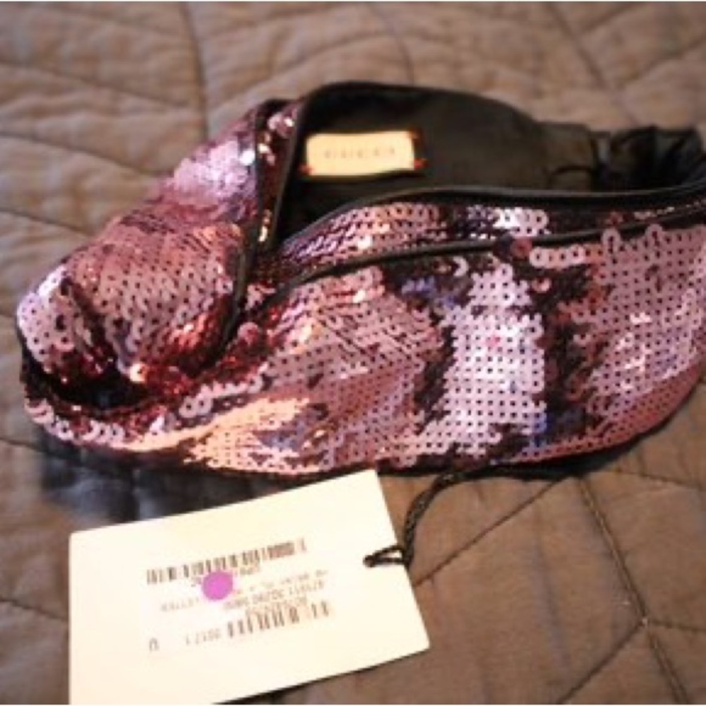 Gucci Brixy Pink Sequin Headband Brand New w Tags